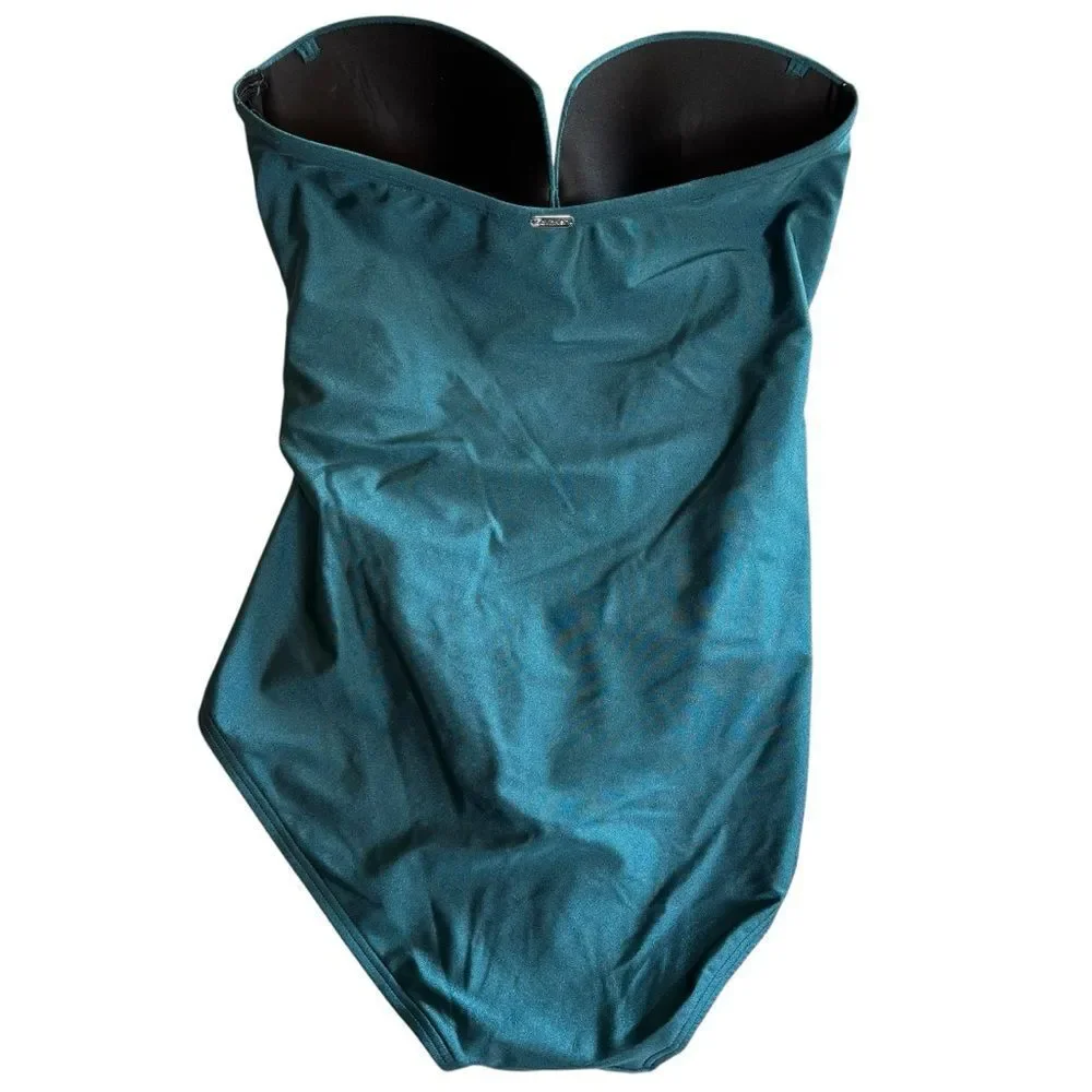 Calvin-klein Women's Green and Blue Swimsuit-one-piece